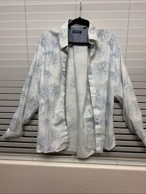 Zagiri Light Blue Floral-Print Long Sleeve